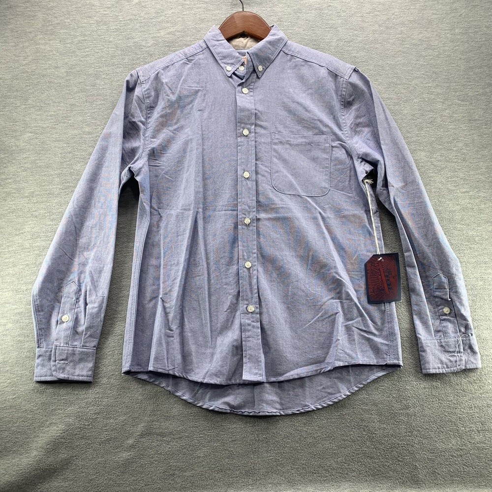 Trademark Brooklyn Cloth MFG Men's Blue Long Sleeve Button up Shirt Sz Small